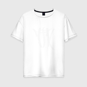 Женская футболка хлопок Oversize с принтом ТГК в Белгороде, 100% хлопок | свободный крой, круглый ворот, спущенный рукав, длина до линии бедер
 | триагрутрика