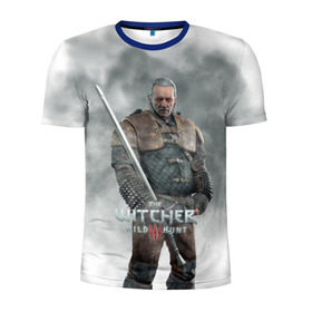 Мужская футболка 3D спортивная с принтом The Witcher в Белгороде, 100% полиэстер с улучшенными характеристиками | приталенный силуэт, круглая горловина, широкие плечи, сужается к линии бедра | witcher | ведьмак | геральт