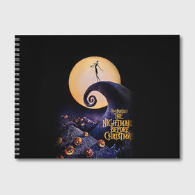 Альбом для рисования с принтом nightmare before christmas в Белгороде, 100% бумага
 | матовая бумага, плотность 200 мг. | Тематика изображения на принте: helloween | бертон | бугимен | бугимэн | вампиры | джек скелингтон | доктор филькельштейн | корыто | крыто | кукла | повелитель тыкв | рождество | сhristmas | салли | тим | тим бертон | тыква | хеллоуин | шито