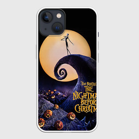 Чехол для iPhone 13 с принтом nightmare before christmas в Белгороде,  |  | helloween | бертон | бугимен | бугимэн | вампиры | джек скелингтон | доктор филькельштейн | корыто | крыто | кукла | повелитель тыкв | рождество | сhristmas | салли | тим | тим бертон | тыква | хеллоуин | шито