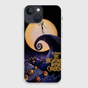 Чехол для iPhone 13 mini с принтом nightmare before christmas в Белгороде,  |  | helloween | бертон | бугимен | бугимэн | вампиры | джек скелингтон | доктор филькельштейн | корыто | крыто | кукла | повелитель тыкв | рождество | сhristmas | салли | тим | тим бертон | тыква | хеллоуин | шито