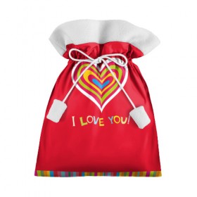 Подарочный 3D мешок с принтом Милое сердечко в Белгороде, 100% полиэстер | Размер: 29*39 см | Тематика изображения на принте: любовь | поцелуй | святой валентин | сердце | счастье | я люблю тебя
