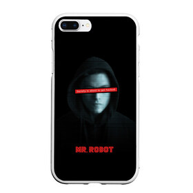 Чехол для iPhone 7Plus/8 Plus матовый с принтом Mr Robot в Белгороде, Силикон | Область печати: задняя сторона чехла, без боковых панелей | fsociety | mr robot | анонимус | мистер робот