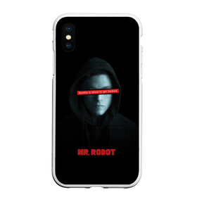 Чехол для iPhone XS Max матовый с принтом Mr Robot в Белгороде, Силикон | Область печати: задняя сторона чехла, без боковых панелей | fsociety | mr robot | анонимус | мистер робот