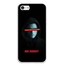 Чехол для iPhone 5/5S матовый с принтом Mr Robot в Белгороде, Силикон | Область печати: задняя сторона чехла, без боковых панелей | fsociety | mr robot | анонимус | мистер робот