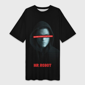 Платье-футболка 3D с принтом Mr Robot в Белгороде,  |  | fsociety | mr robot | анонимус | мистер робот