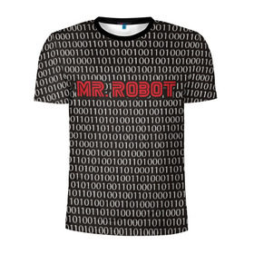 Мужская футболка 3D спортивная с принтом Mr Robot в Белгороде, 100% полиэстер с улучшенными характеристиками | приталенный силуэт, круглая горловина, широкие плечи, сужается к линии бедра | Тематика изображения на принте: mister | мистер | робот