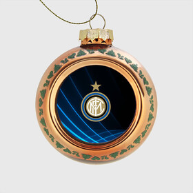 Стеклянный ёлочный шар с принтом Inter Milan в Белгороде, Стекло | Диаметр: 80 мм | Тематика изображения на принте: inter | milan | интер | италия | милан | футбол | футболист