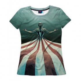Женская футболка 3D с принтом American Horror Story в Белгороде, 100% полиэфир ( синтетическое хлопкоподобное полотно) | прямой крой, круглый вырез горловины, длина до линии бедер | 