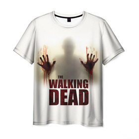 Мужская футболка 3D с принтом The Walking Dead в Белгороде, 100% полиэфир | прямой крой, круглый вырез горловины, длина до линии бедер | the walking dead | америка | апокалипсис | глен | дерил | зомби | карл | кровь | рик | сша | ходячие мертвецы