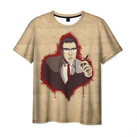 Мужская футболка 3D с принтом Dr. Thredson в Белгороде, 100% полиэфир | прямой крой, круглый вырез горловины, длина до линии бедер | американская история ужасов