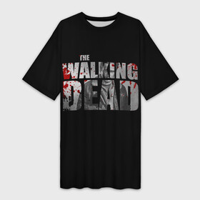 Платье-футболка 3D с принтом The Walking Dead в Белгороде,  |  | the walking dead | америка | апокалипсис | глен | дерил | зомби | карл | кровь | рик | сша | ходячие мертвецы