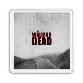 Магнит 55*55 с принтом The Walking Dead в Белгороде, Пластик | Размер: 65*65 мм; Размер печати: 55*55 мм | the walking dead | америка | апокалипсис | глен | дерил | зомби | карл | кровь | рик | сша | ходячие мертвецы