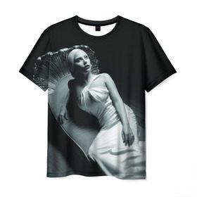 Мужская футболка 3D с принтом Lady Gaga в Белгороде, 100% полиэфир | прямой крой, круглый вырез горловины, длина до линии бедер | Тематика изображения на принте: american horror story | американская история ужасов