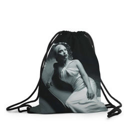 Рюкзак-мешок 3D с принтом Lady Gaga в Белгороде, 100% полиэстер | плотность ткани — 200 г/м2, размер — 35 х 45 см; лямки — толстые шнурки, застежка на шнуровке, без карманов и подкладки | american horror story | американская история ужасов