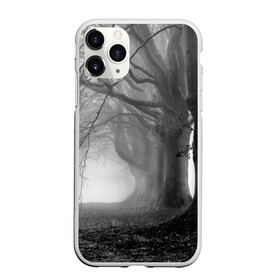 Чехол для iPhone 11 Pro Max матовый с принтом Туман в лесу в Белгороде, Силикон |  | black   white | fog | forest | morning | photo | silhouette | trees | деревья | лес | силуэт | туман | утро | фото | черно   белое