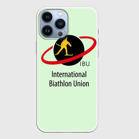 Чехол для iPhone 13 Pro Max с принтом IBU в Белгороде,  |  | biathlon | ibu | international biathlon union | биатлон | гонка | зимний спорт | кубок мира | олимпиада | спорт | спринт | чемпионат | чемпионат мира | эстафета