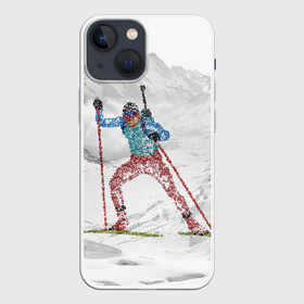 Чехол для iPhone 13 mini с принтом Спортсмен биатлонист в Белгороде,  |  | biathlon | биатлон | гонка | зимний спорт | кубок мира | олимпиада | спорт | спринт | чемпионат | чемпионат мира | эстафета