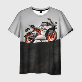 Мужская футболка 3D с принтом KTM 5 в Белгороде, 100% полиэфир | прямой крой, круглый вырез горловины, длина до линии бедер | ktm | moto | катээм | ктм | мото | мотоцикл | мотоциклы