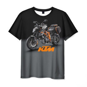 Мужская футболка 3D с принтом KTM 4 в Белгороде, 100% полиэфир | прямой крой, круглый вырез горловины, длина до линии бедер | Тематика изображения на принте: ktm | moto | катээм | ктм | мото | мотоцикл | мотоциклы