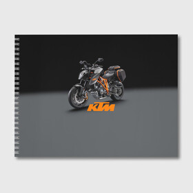 Альбом для рисования с принтом KTM 4 в Белгороде, 100% бумага
 | матовая бумага, плотность 200 мг. | ktm | moto | катээм | ктм | мото | мотоцикл | мотоциклы