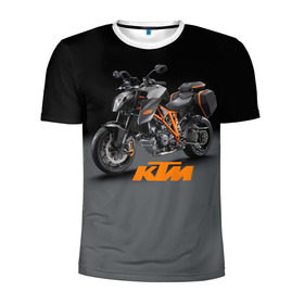 Мужская футболка 3D спортивная с принтом KTM 4 в Белгороде, 100% полиэстер с улучшенными характеристиками | приталенный силуэт, круглая горловина, широкие плечи, сужается к линии бедра | ktm | moto | катээм | ктм | мото | мотоцикл | мотоциклы