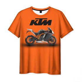 Мужская футболка 3D с принтом KTM 1 в Белгороде, 100% полиэфир | прямой крой, круглый вырез горловины, длина до линии бедер | ktm | moto | катээм | ктм | мото | мотоцикл | мотоциклы