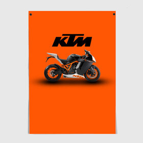 Постер с принтом KTM 1 в Белгороде, 100% бумага
 | бумага, плотность 150 мг. Матовая, но за счет высокого коэффициента гладкости имеет небольшой блеск и дает на свету блики, но в отличии от глянцевой бумаги не покрыта лаком | ktm | moto | катээм | ктм | мото | мотоцикл | мотоциклы