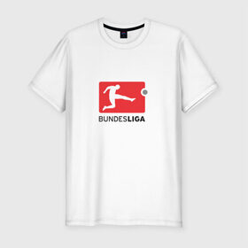 Мужская футболка премиум с принтом Бундеслига в Белгороде, 92% хлопок, 8% лайкра | приталенный силуэт, круглый вырез ворота, длина до линии бедра, короткий рукав | bundesliga | бавария | боруссия | германия | футбол