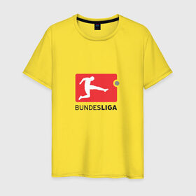 Мужская футболка хлопок с принтом Бундеслига в Белгороде, 100% хлопок | прямой крой, круглый вырез горловины, длина до линии бедер, слегка спущенное плечо. | bundesliga | бавария | боруссия | германия | футбол