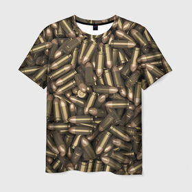 Мужская футболка 3D с принтом Боеприпасы в Белгороде, 100% полиэфир | прямой крой, круглый вырез горловины, длина до линии бедер | Тематика изображения на принте: гильза | патроны | пули