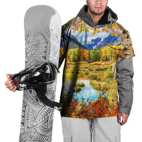 Накидка на куртку 3D с принтом Горное озеро в Белгороде, 100% полиэстер |  | autumn | bright | clouds | colors | forest | mountains | river | trees | горы | деревья | краски | лес | облака | осень | река | цвета | яркие