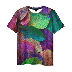 Мужская футболка 3D с принтом Осень в Белгороде, 100% полиэфир | прямой крой, круглый вырез горловины, длина до линии бедер | autumn | bright | color | forest | leaves | paint | trees | деревья | краски | лес | листья | осень | цвета | яркие