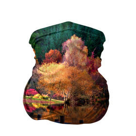 Бандана-труба 3D с принтом Осень в Белгороде, 100% полиэстер, ткань с особыми свойствами — Activecool | плотность 150‒180 г/м2; хорошо тянется, но сохраняет форму | autumn | boat | bright | colors | forest | paint | river | trees | деревья | краски | лес | лодка | осень | река | цвета | яркие