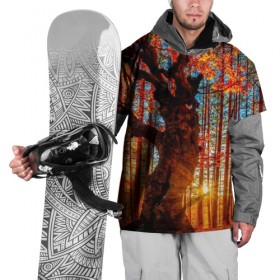 Накидка на куртку 3D с принтом Осень в Белгороде, 100% полиэстер |  | Тематика изображения на принте: autumn | bright | colors | forest | trees | деревья | краски | лес | лучи | осень | солнце | цвета | яркие