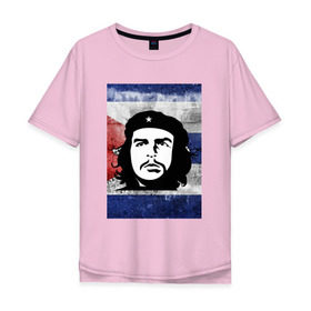 Мужская футболка хлопок Oversize с принтом Че в Белгороде, 100% хлопок | свободный крой, круглый ворот, “спинка” длиннее передней части | куба | революция | чегевара