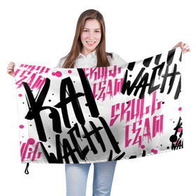 Флаг 3D с принтом Kai Wachi в Белгороде, 100% полиэстер | плотность ткани — 95 г/м2, размер — 67 х 109 см. Принт наносится с одной стороны | dubstep | skull | team | trap