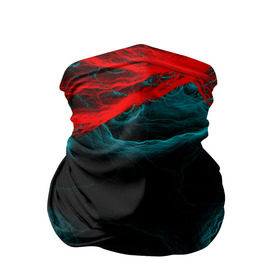 Бандана-труба 3D с принтом Fractal в Белгороде, 100% полиэстер, ткань с особыми свойствами — Activecool | плотность 150‒180 г/м2; хорошо тянется, но сохраняет форму | волны | красный | черный