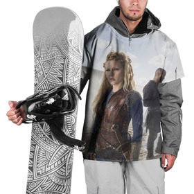 Накидка на куртку 3D с принтом Лагерта и Рагнар Лотброки в Белгороде, 100% полиэстер |  | Тематика изображения на принте: vikings | викинги | лагерта | лотброк | рагнар
