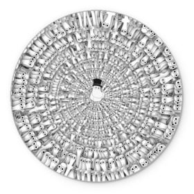 Коврик круглый с принтом Хатифнатты в Белгороде, резина и полиэстер | круглая форма, изображение наносится на всю лицевую часть | moomins | мумми тролль | папа