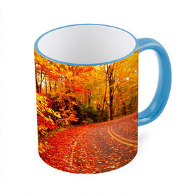 Кружка 3D с принтом Осень в Белгороде, керамика | ёмкость 330 мл | Тематика изображения на принте: autumn | bright | colors | forest | paint | trees | деревья | краски | лес | осень | цвета | яркие