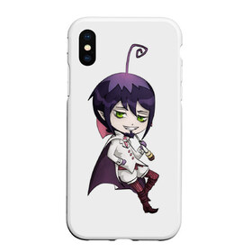 Чехол для iPhone XS Max матовый с принтом Blue Exorcist Мефисто в Белгороде, Силикон | Область печати: задняя сторона чехла, без боковых панелей | ao no exorcist | демон | сатана | синий экзорцист