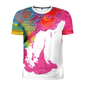 Мужская футболка 3D спортивная с принтом Абстракционизм 3 в Белгороде, 100% полиэстер с улучшенными характеристиками | приталенный силуэт, круглая горловина, широкие плечи, сужается к линии бедра | абстракция | узор | цвет | яркий