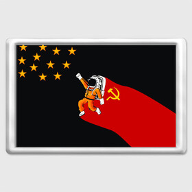 Магнит 45*70 с принтом Гагарин в Белгороде, Пластик | Размер: 78*52 мм; Размер печати: 70*45 | день | космонавтики | космос