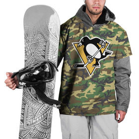 Накидка на куртку 3D с принтом Penguins Camouflage в Белгороде, 100% полиэстер |  | Тематика изображения на принте: camouflage | hockey | nhl | pittsburgh penguins | нхл | хоккей