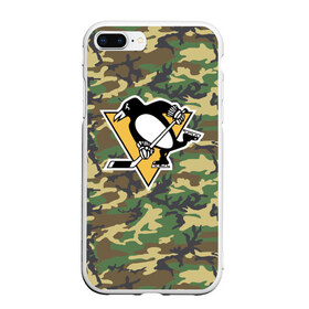 Чехол для iPhone 7Plus/8 Plus матовый с принтом Penguins Camouflage в Белгороде, Силикон | Область печати: задняя сторона чехла, без боковых панелей | camouflage | hockey | nhl | pittsburgh penguins | нхл | хоккей