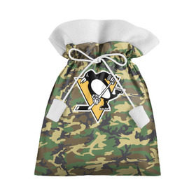Подарочный 3D мешок с принтом Penguins Camouflage в Белгороде, 100% полиэстер | Размер: 29*39 см | Тематика изображения на принте: camouflage | hockey | nhl | pittsburgh penguins | нхл | хоккей
