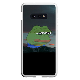 Чехол для Samsung S10E с принтом Sad frog в Белгороде, Силикон | Область печати: задняя сторона чехла, без боковых панелей | Тематика изображения на принте: pepe | пепе