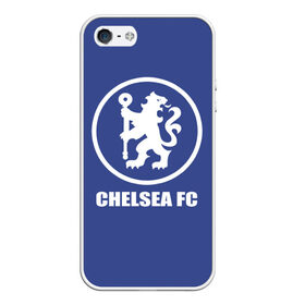 Чехол для iPhone 5/5S матовый с принтом Chelsea FC в Белгороде, Силикон | Область печати: задняя сторона чехла, без боковых панелей | chelsea | англия | премьер лига | фанат | футбол | футболист | челси