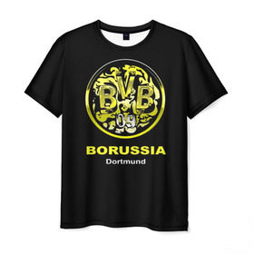 Мужская футболка 3D с принтом Borussia Dortmund в Белгороде, 100% полиэфир | прямой крой, круглый вырез горловины, длина до линии бедер | боруссия | дортмунд